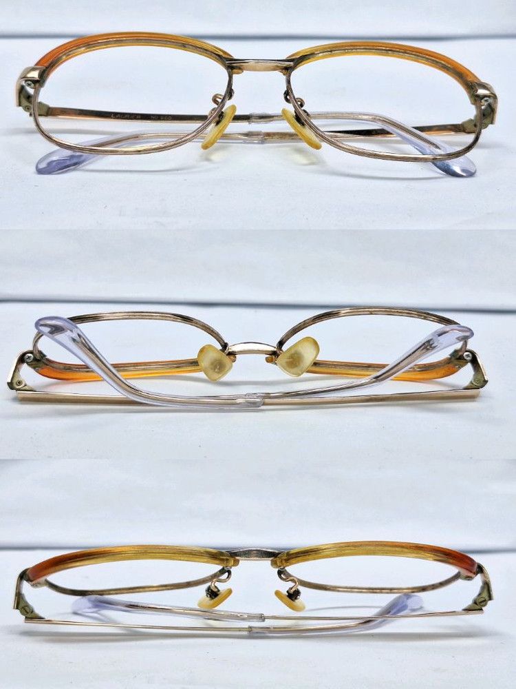 Other 1980s LAURIFR NO 550 12KGF Gold Filled Browline Glasses 46mm Size ONE SIZE - 4 Thumbnail
