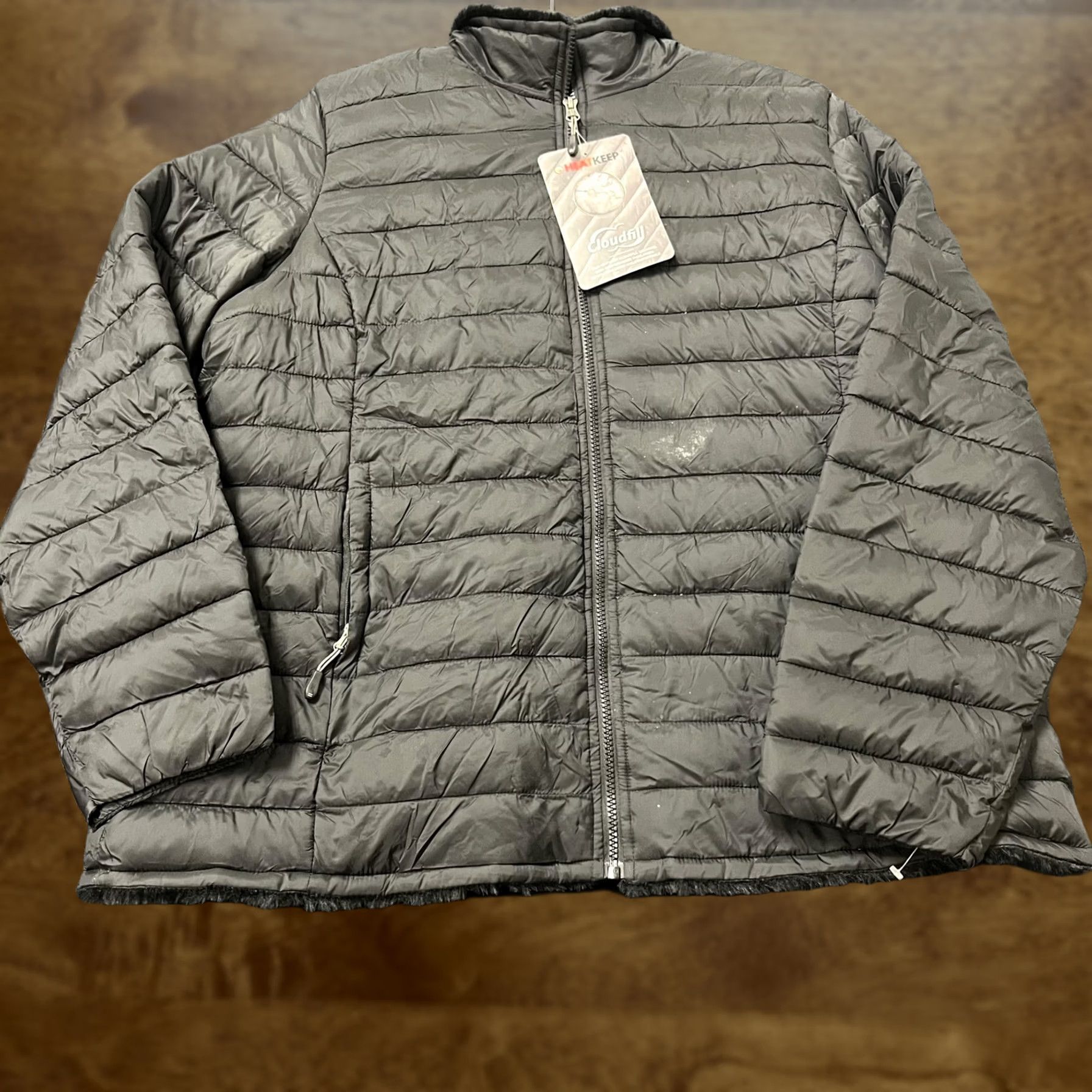 Vintage Heatkeep Jacket Women 2XL Black Faux Fur Lined Cloudfill Full Zip Puffer Warm Size XXL / US 16-18 / IT 52-54 - 1 Thumbnail