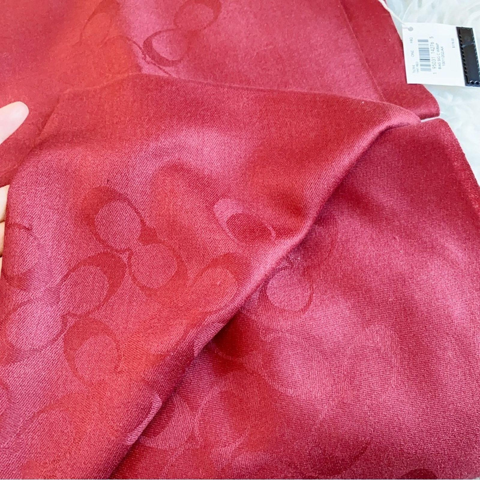 Coach Coach 1941 red Signature Wrap Women's Scarf Size ONE SIZE - 5 Thumbnail