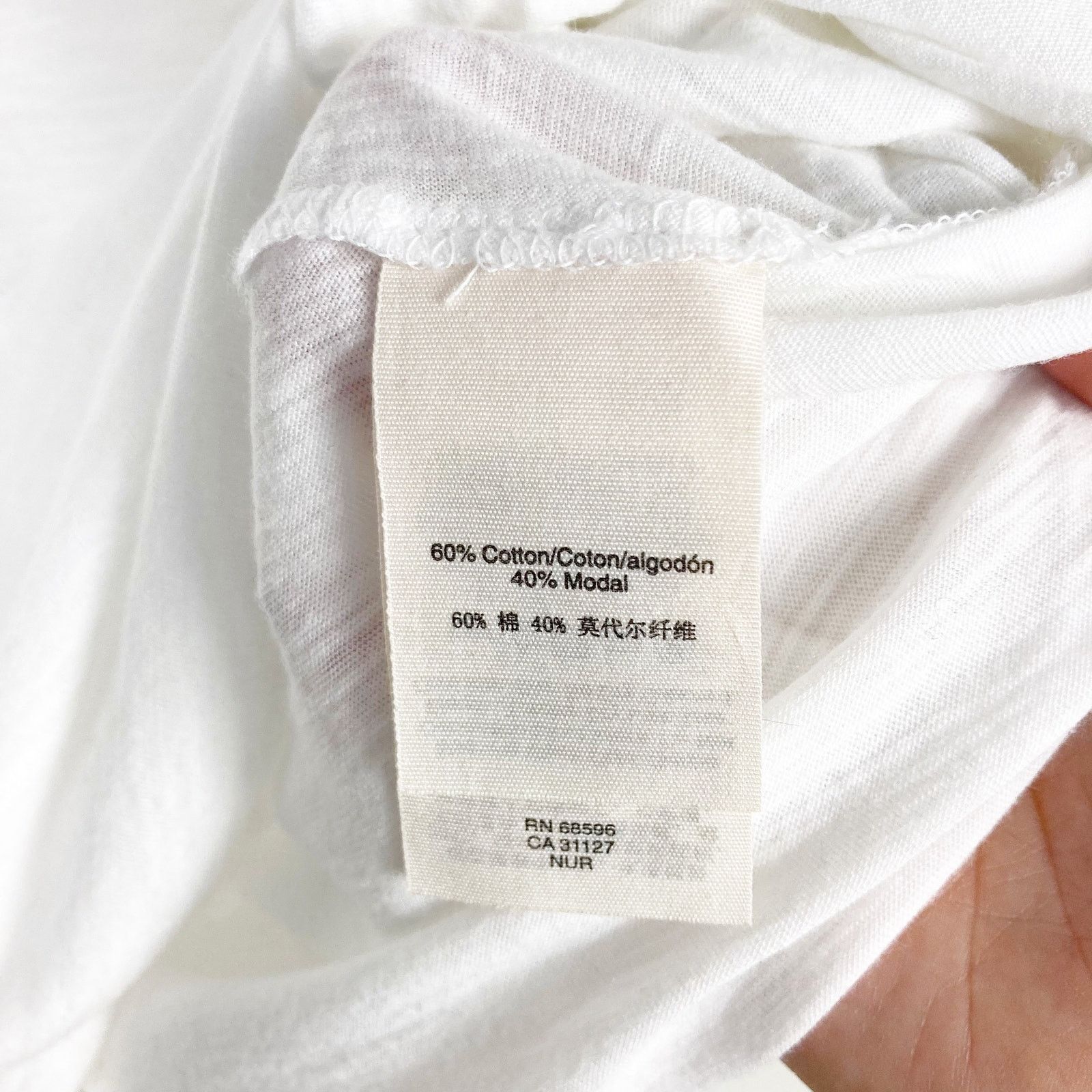 DKNY Pure DKNY White Assymetriacal Long Sleeve Shirt Sz M Size M / US 6-8 / IT 42-44 - 3 Thumbnail