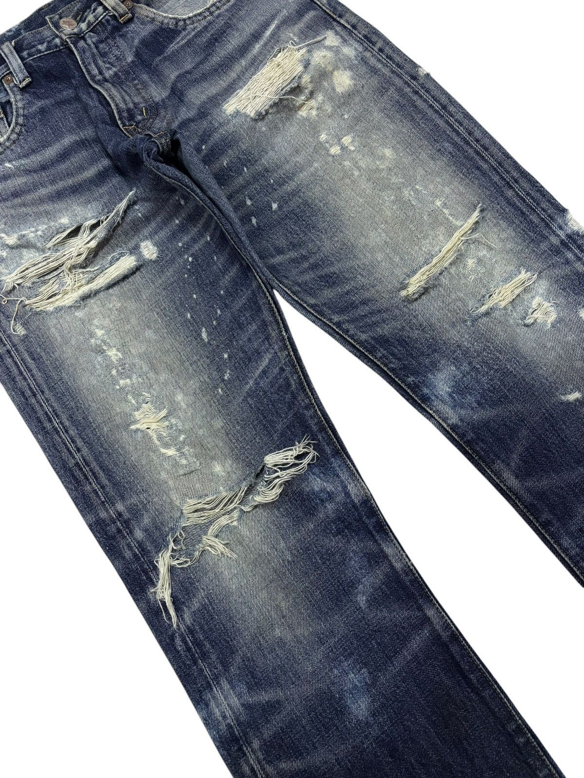 If Six Was Nine × Japanese Brand 90s Vtg RNA Alternative Distressed Faded Splash Jeans Size US 29 - 3 Thumbnail