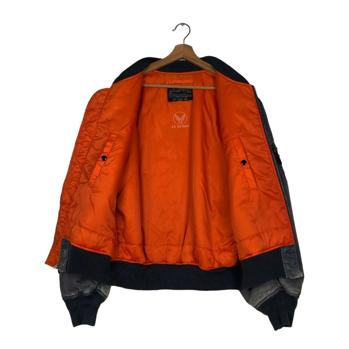 Vintage 🔥VINTAGE MA-1 BOMBER JACKET U.S. AIR FORCE RIOT RIOT ARMY Size US L / EU 52-54 / 3 - 13 Thumbnail