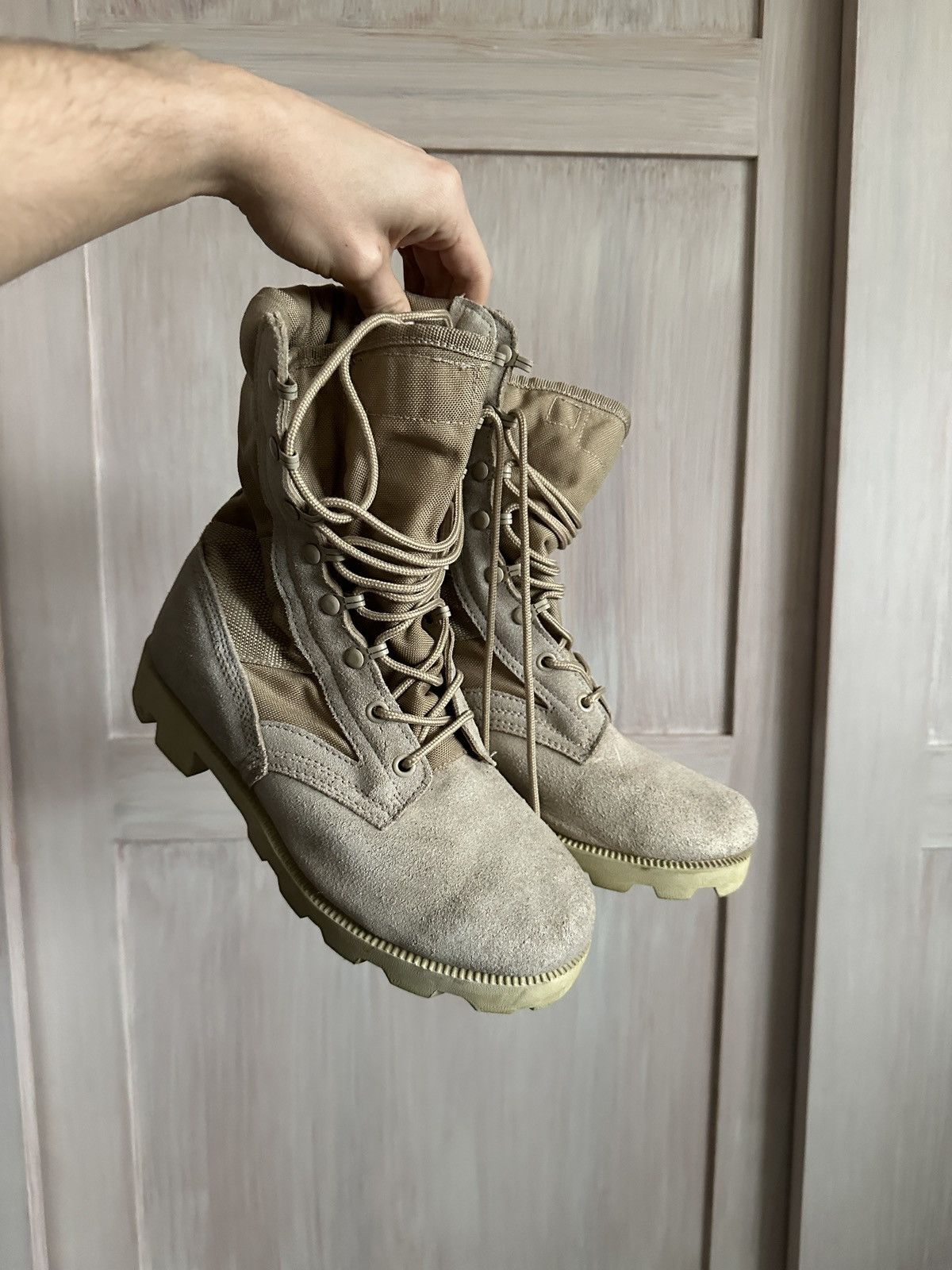 MIL-TEC Vintage cordura military combat boots desert tan Size US 7 / EU 40 - 1 Thumbnail