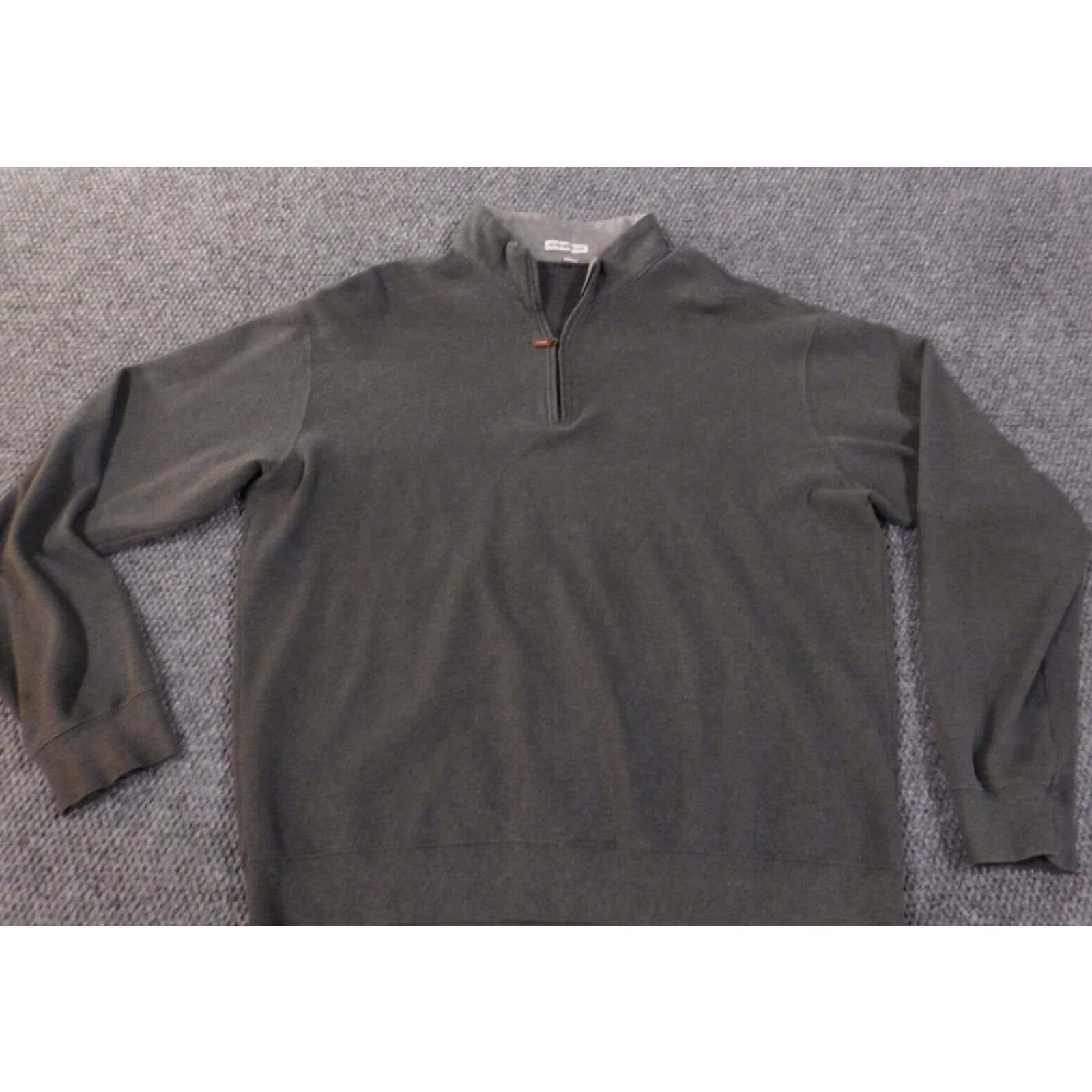 Peter Millar peter millar Quarter Zip XXL Sweater Gray Mens Pullover Golf Classic Cotton Size US XXL / EU 58 / 5 - 2 Thumbnail