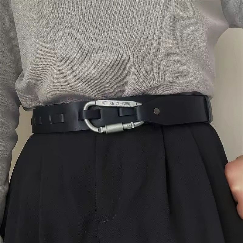 Other Carabiner Streetwear PU Leather Casual Belt Size ONE SIZE - 1 Thumbnail