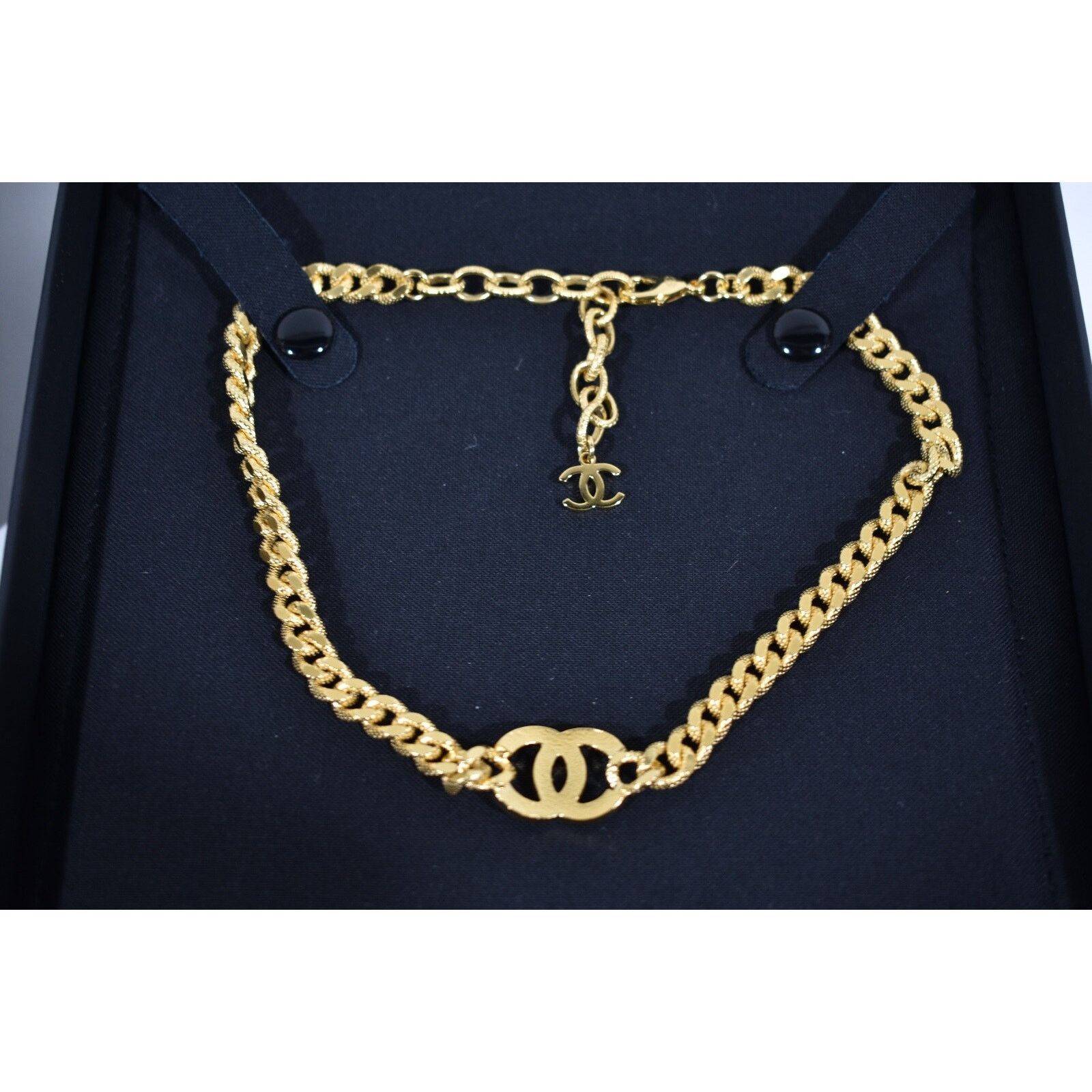 Chanel Chanel REV Gold Golden Crystal Choker Pendant Necklace Size ONE SIZE - 11 Thumbnail
