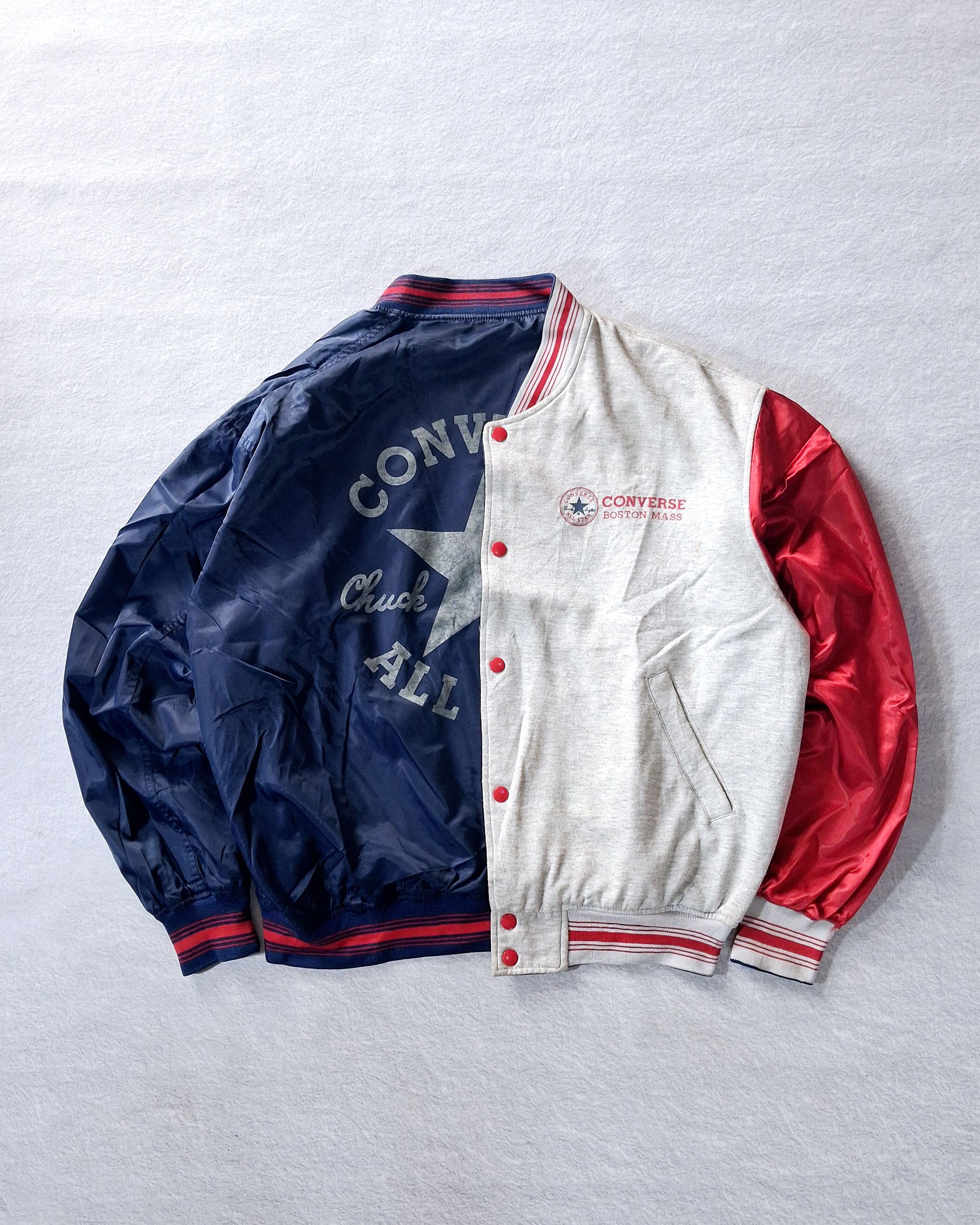 Converse CONVERSE NYLON SLEEVE VARSITY BUTTON JACKET REVERSIBLE Size US XL / EU 56 / 4 - 1 Thumbnail