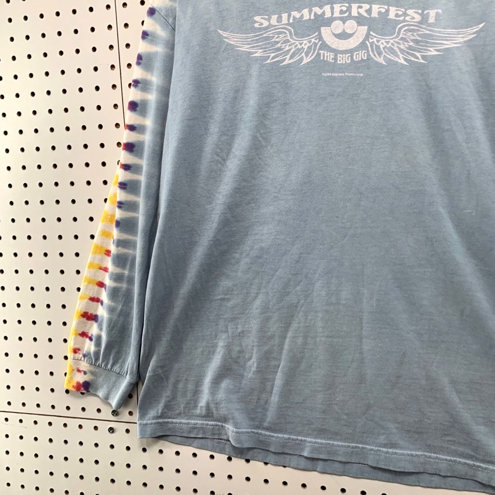 Vintage VINTAGE The Big Gig Shirt Mens L Blue Tie Dye Sleeves Summer Fest Hippie Music Shirt Size US L / EU 52-54 / 3 - 3 Thumbnail