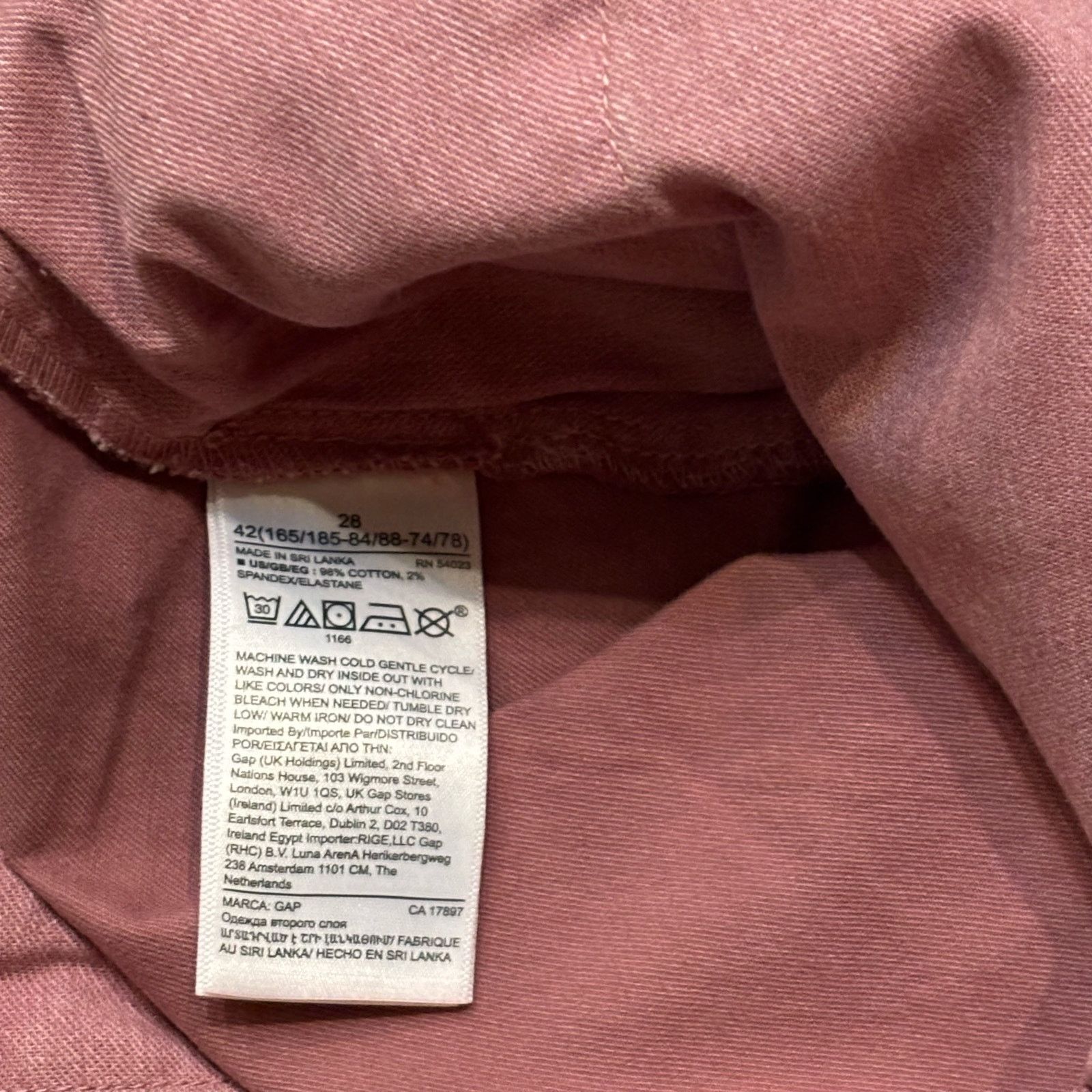Gap Gap Dark Pink Washed Cotton Blend Flat Front Shorts 28x10 Size US 28 / EU 44 - 4 Thumbnail
