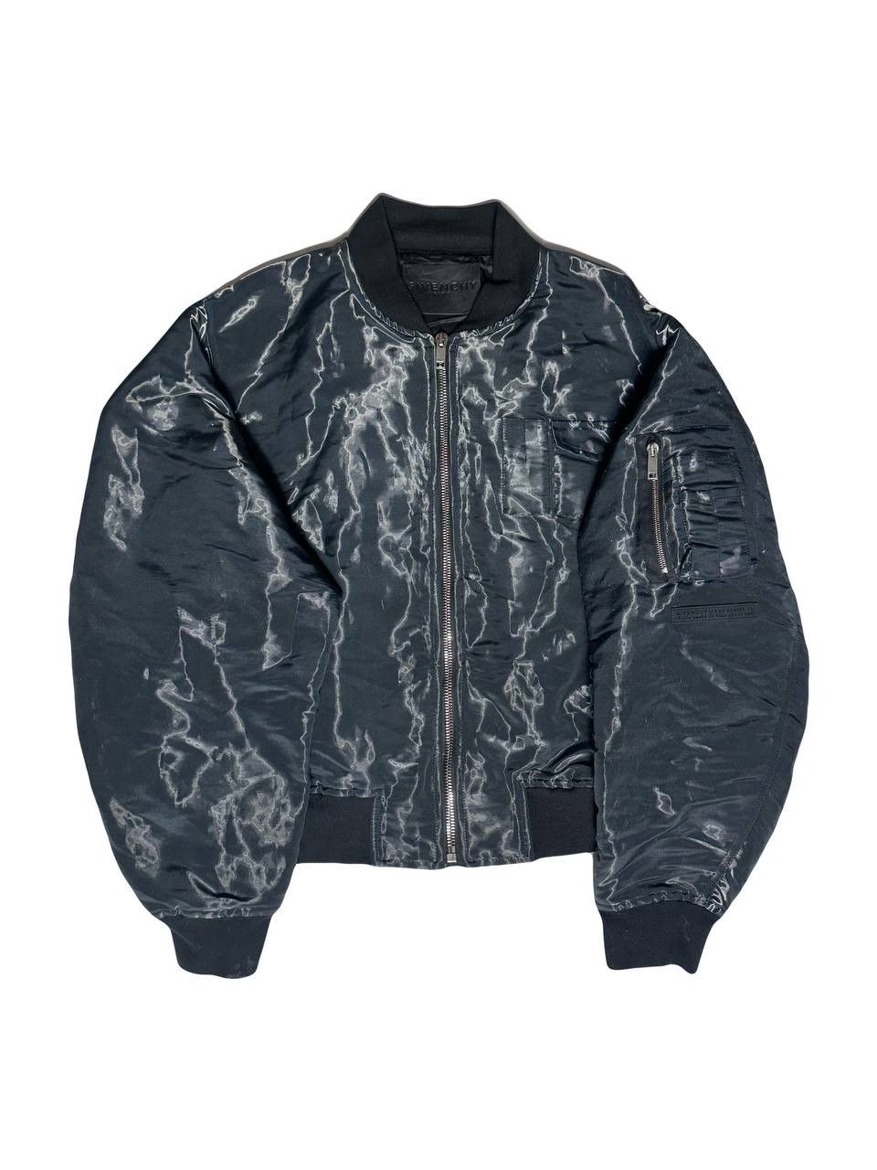 Givenchy Givenchy Black Patch Wet Effect Bomber Jacket Mens XL Size US XL / EU 56 / 4 - 1 Thumbnail