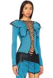 Other 1x BLUE SSENSE BUTTERFLY TOP Size L / US 10 / IT 46 - 3 Thumbnail