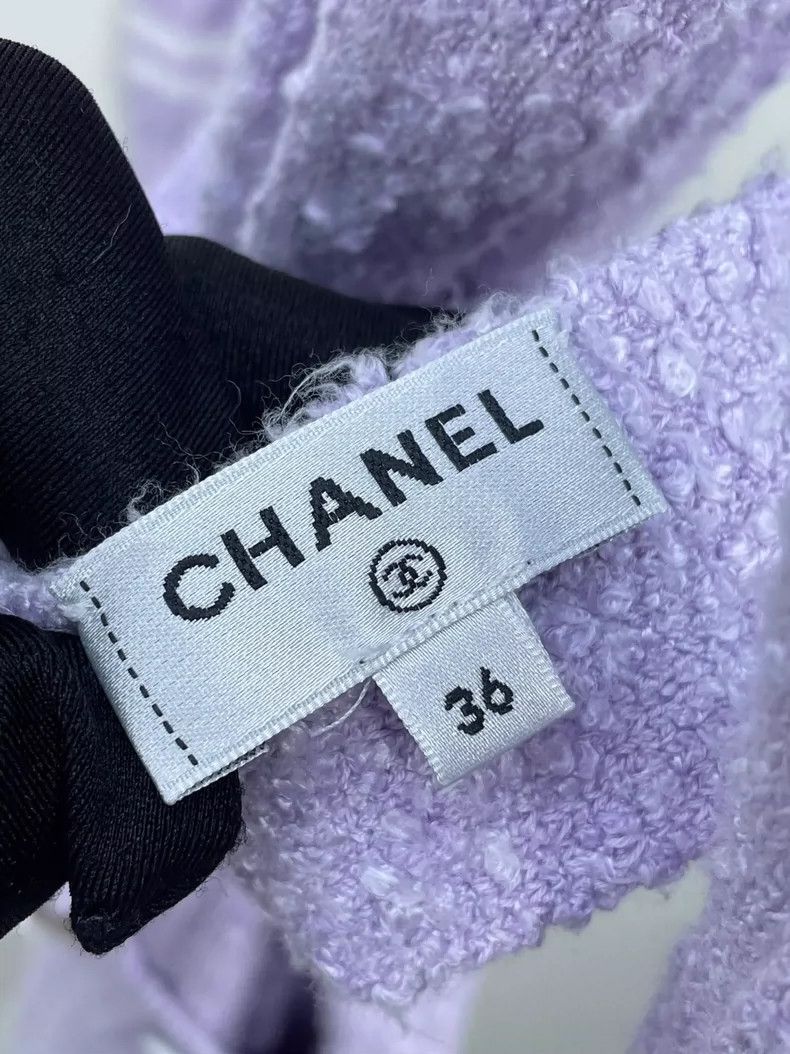 Chanel Chanel 22P Spring and Summer Series Purple Knitted Cardigan Size XS / US 0-2 / IT 36-38 - 4 Thumbnail