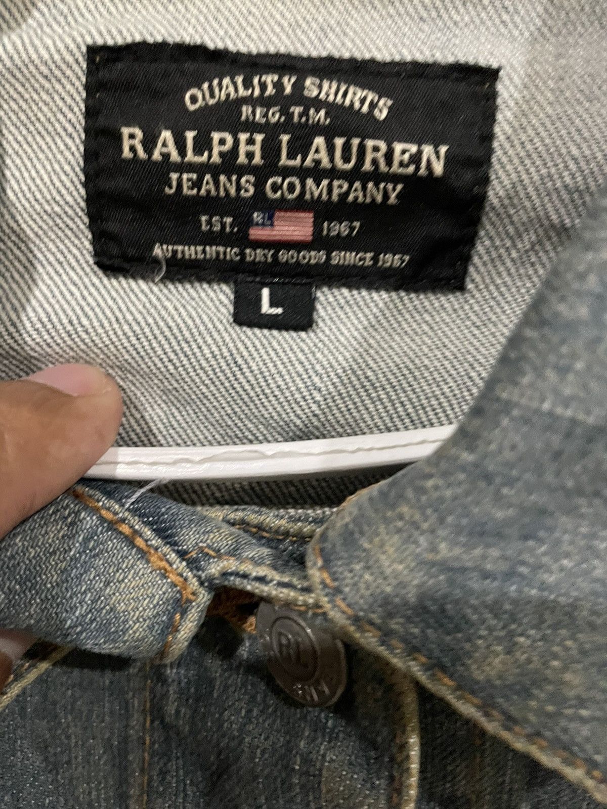 Designer × Ralph Lauren Ralph Lauren Jeans Company Denim Jacket Size L / US 10 / IT 46 - 18 Thumbnail