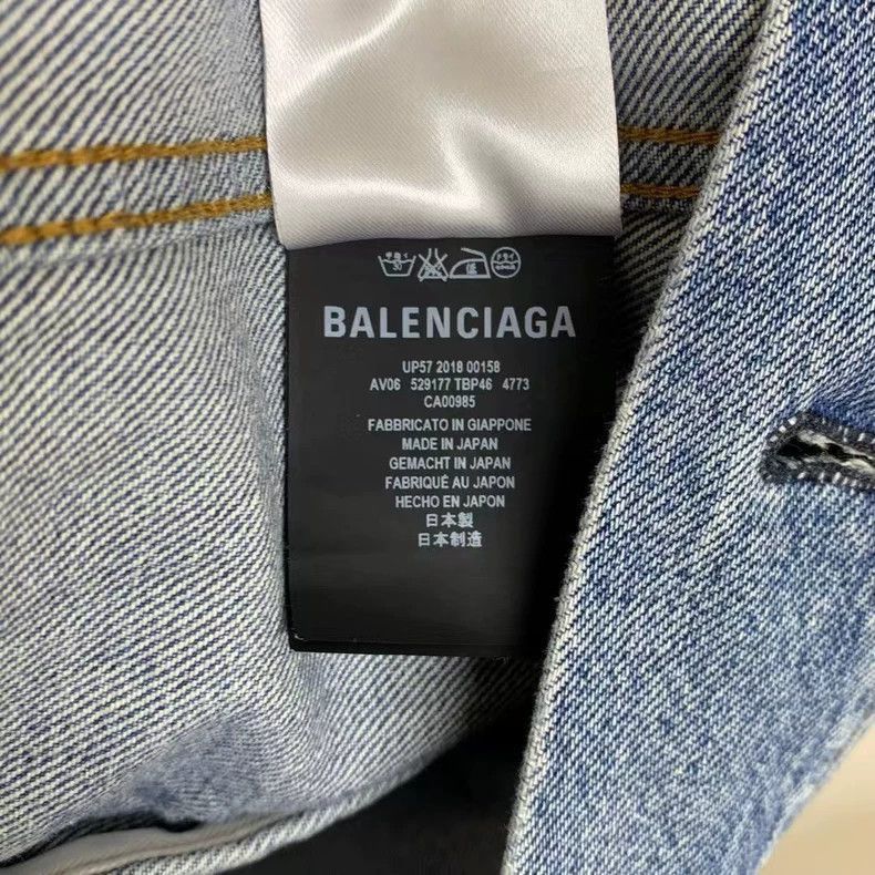 Balenciaga Balenciaga denim jacket with back print-2507 Size US XS / EU 42 / 0 - 7 Thumbnail