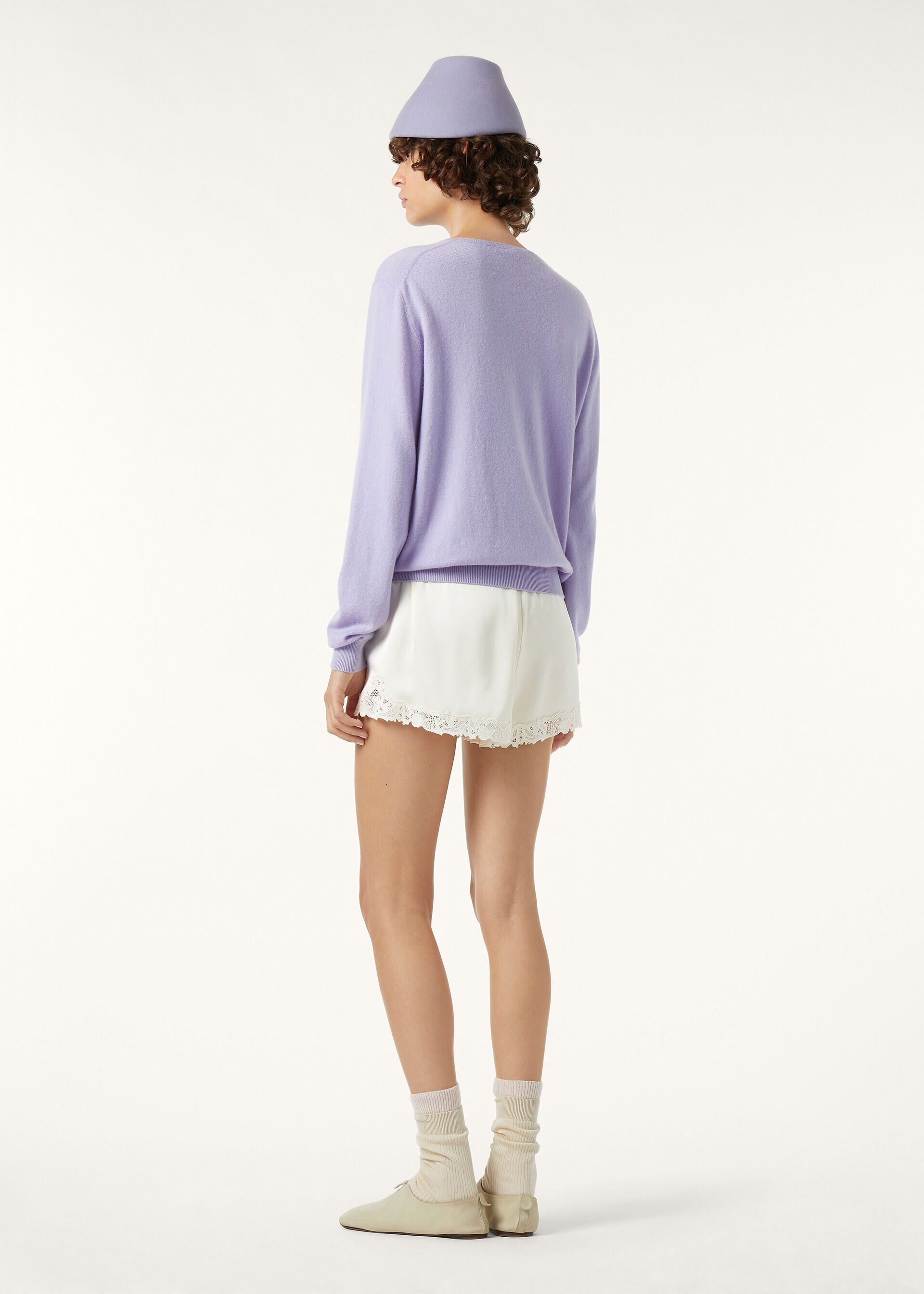 Loro Piana os11x0426 FAQ4508 Sergio Crewneck Sweater in Iced Violet Size L / US 10 / IT 46 - 5 Thumbnail