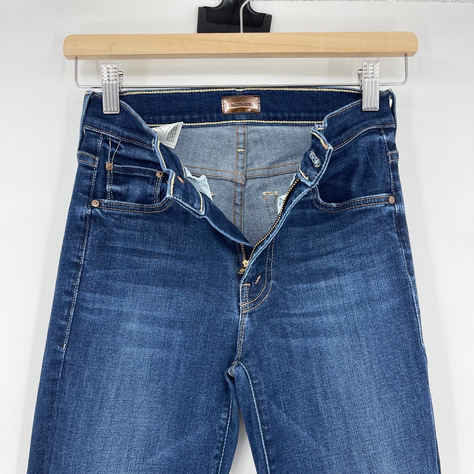 MOTHER MOTHER | The Outsider Crop Up Your Alley Dark Wash Jeans 24 Size 24" / US 00 / IT 34 - 6 Thumbnail
