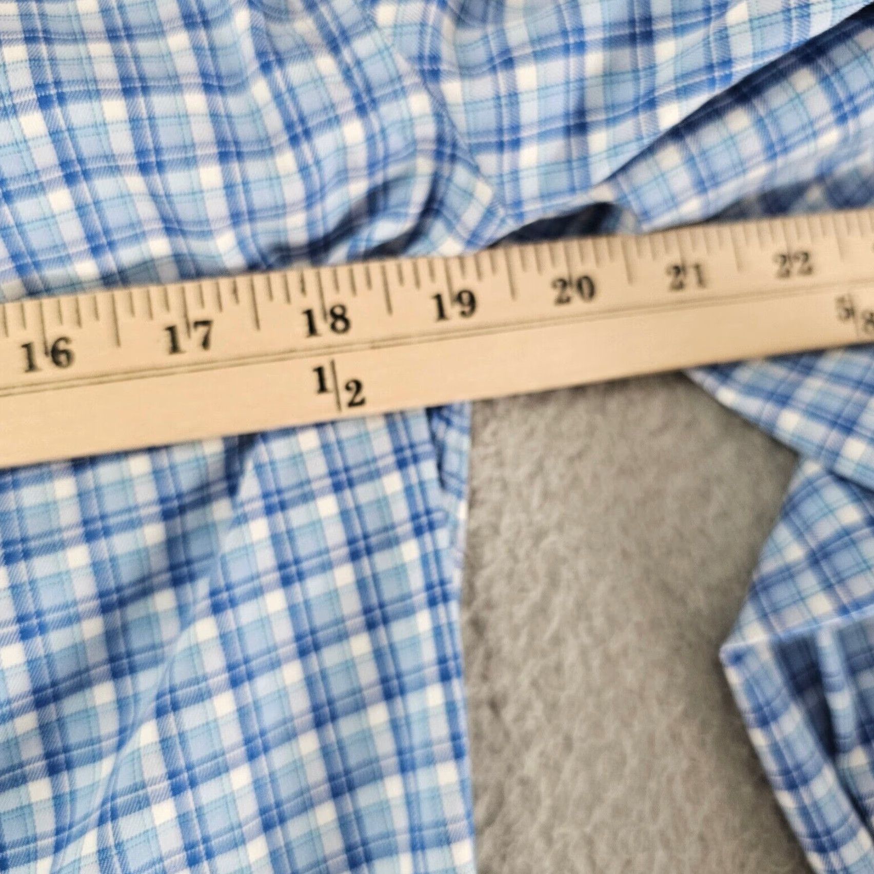 Peter Millar Peter Millar Shirt Mens Small Crown Lite Sport Blue Check Wilson Cotton Stretch Size US S / EU 44-46 / 1 - 7 Thumbnail