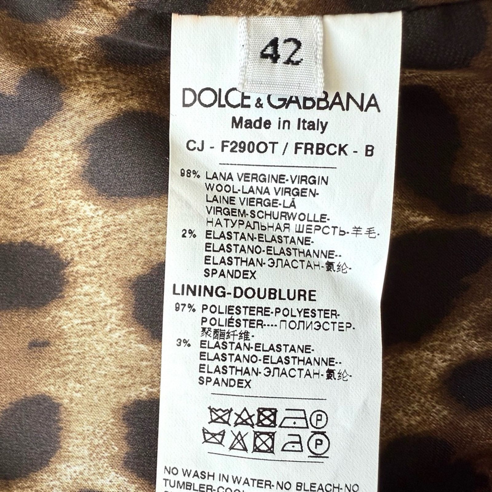 Dolce & Gabbana Dolce&Gabbana women virgin wool jacket size 42IT 6US 1650$ Size M / US 6-8 / IT 42-44 - 5 Thumbnail