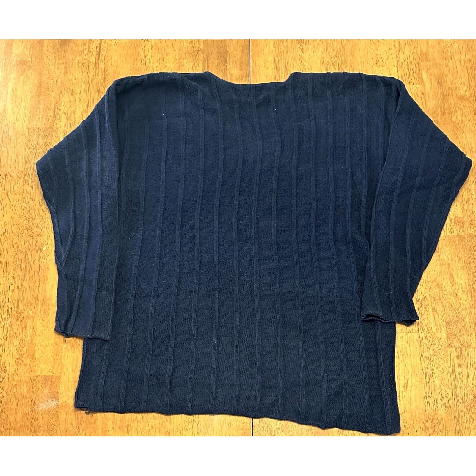 Vintage American Tradition Vintage Cotton Knit Sweater Medium Made In USA Textured Navy Size US M / EU 48-50 / 2 - 3 Thumbnail