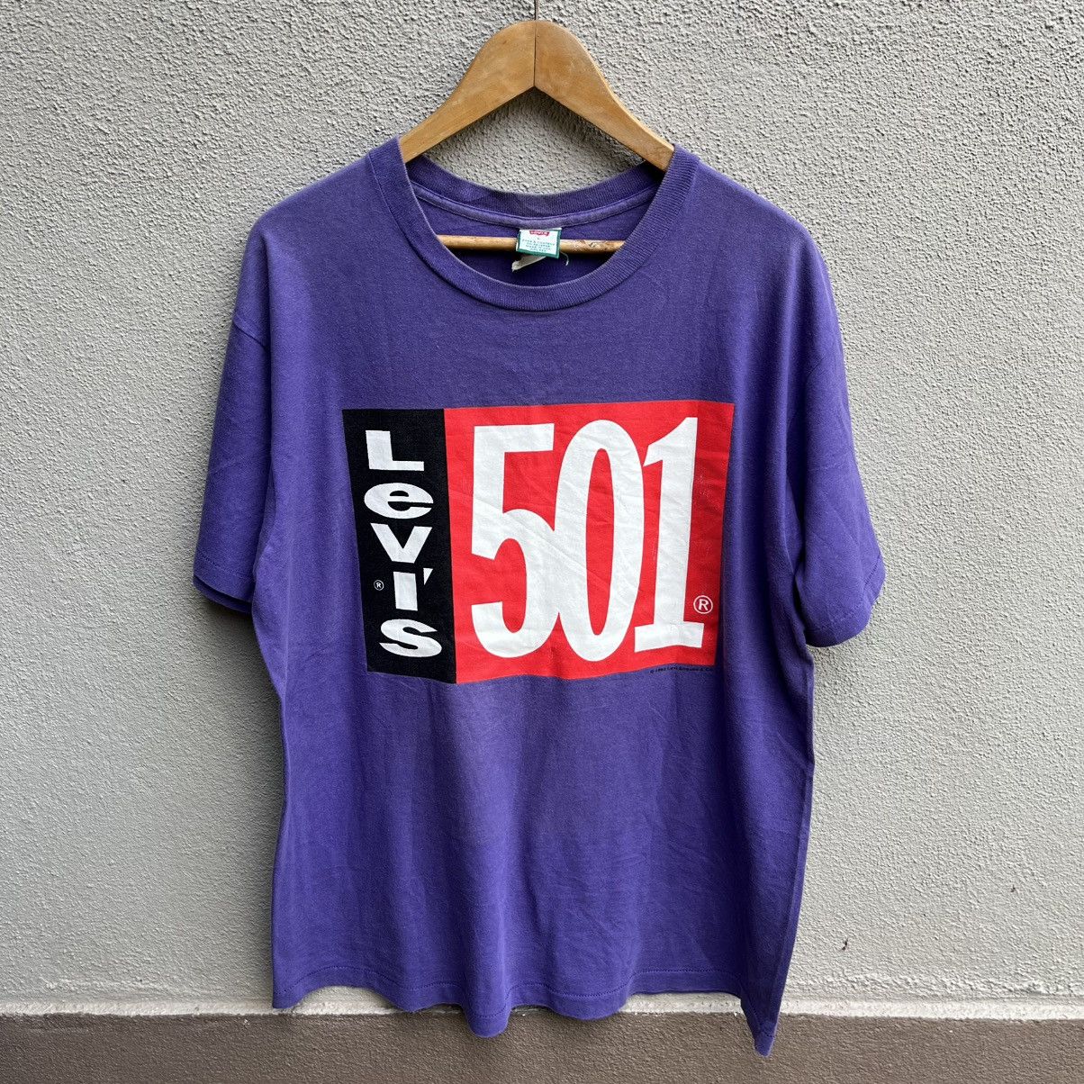 Levi's Vintage 90s LEVIS 501 tee Size US L / EU 52-54 / 3 - 1 Thumbnail