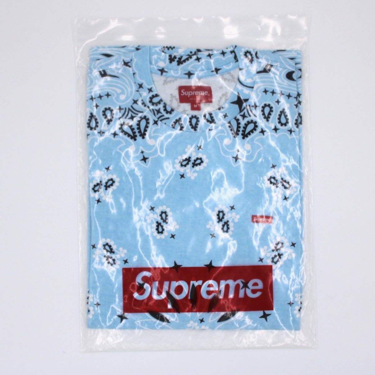 Supreme Size Medium - Supreme Small Box Tee Light Blue Bandana  
