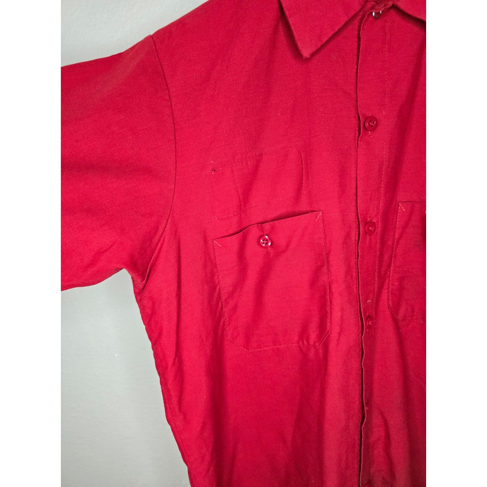 Vintage Vintage Red Kap Button Down L Red Workwear Pocket Shirt Size US L / EU 52-54 / 3 - 5 Thumbnail