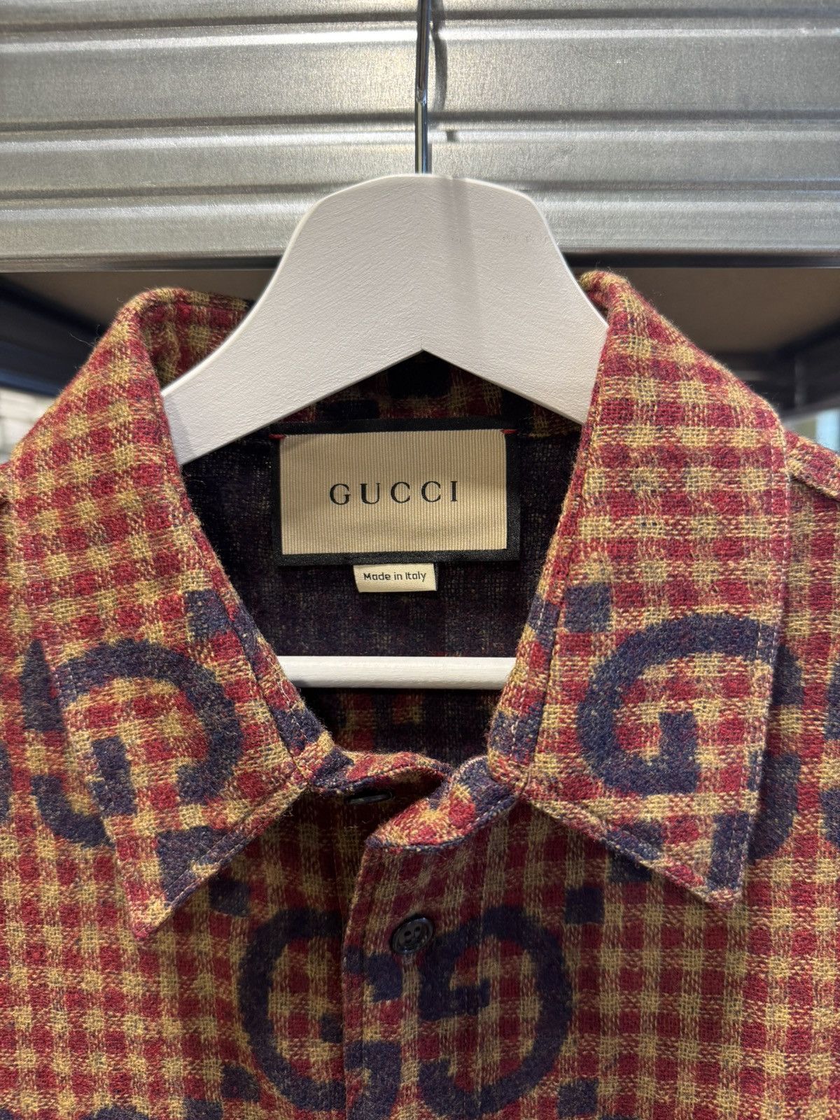 Gucci Gucci GG Jumbo Check Wool Shirt NEW 1500$ Size US M / EU 48-50 / 2 - 2 Thumbnail
