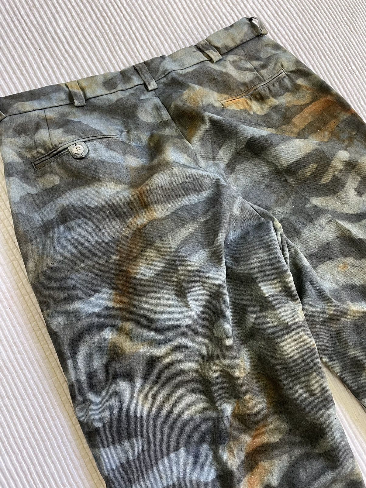 Handmade Rust Indigo Paint Grr Bb Hand Camo Tiger Stripe Pants Size US 33 - 11 Thumbnail