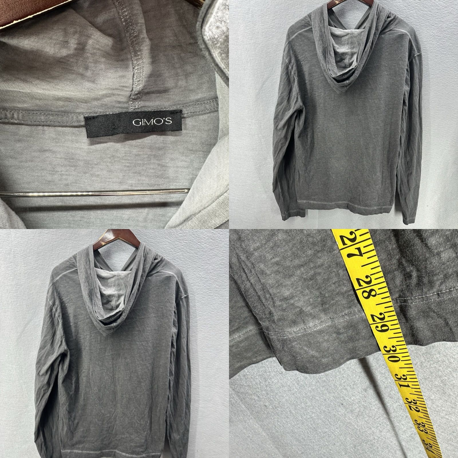 Vintage GIMO'S Ventura Hooded T-Shirt Mens 2XL Gray Cotton Knit Hooded Everyday Wear Classic T-Shirt Mens XXL Fashion 90s? Size US XXL / EU 58 / 5 - 8 Thumbnail