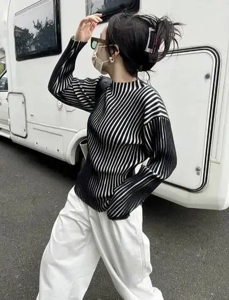 Japanese Brand Women's striped long sleeve Size M / US 6-8 / IT 42-44 - 1 Thumbnail