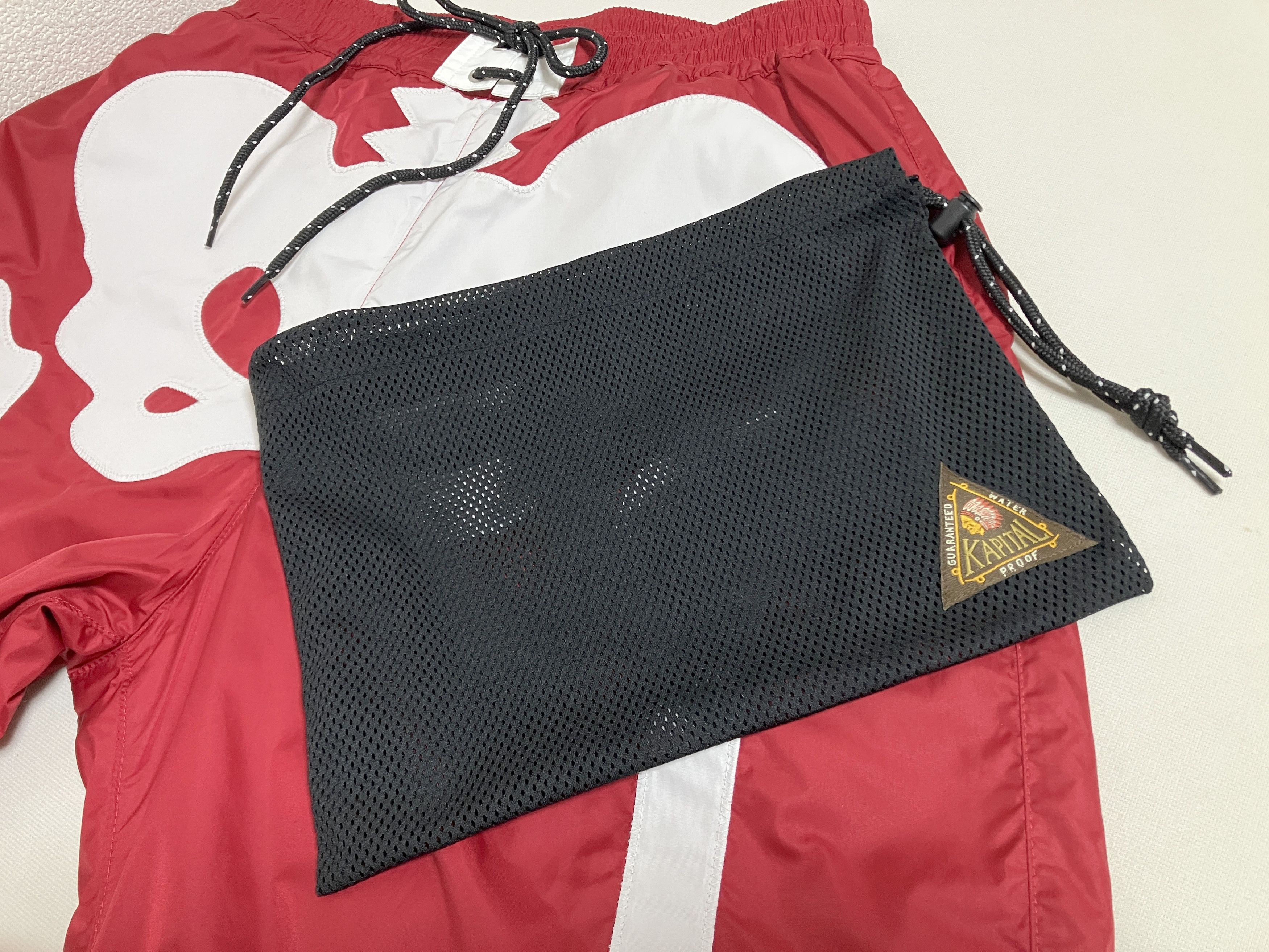 Kapital Kapital nylon bone swim shorts red new L Size US 33 - 8 Thumbnail