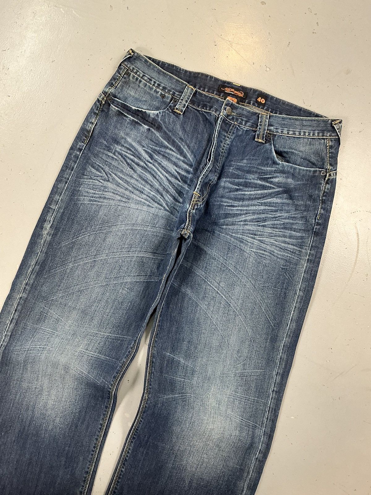 Ed Hardy × Vintage Vintage Edhardy loose fit big pocket distressed denim Size US 40 / EU 56 - 5 Thumbnail