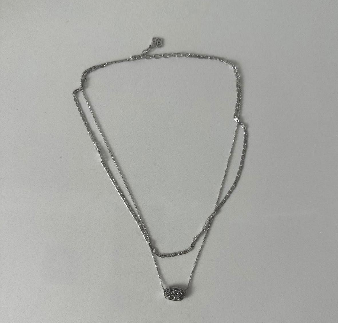 Kendra Scott Kendra Scott Elisa Multi Strand Necklace Platinum Drusy Size ONE SIZE - 3 Thumbnail