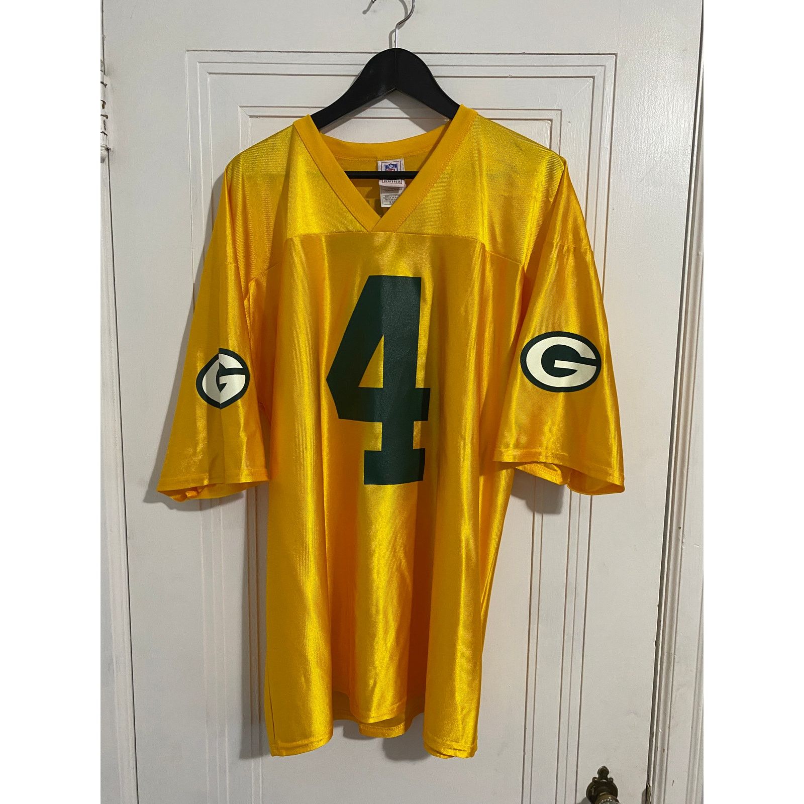 NFL Brett Favre Green Bay Packers Gold Jersey Men's Size XL Size US XL / EU 56 / 4 - 1 Thumbnail