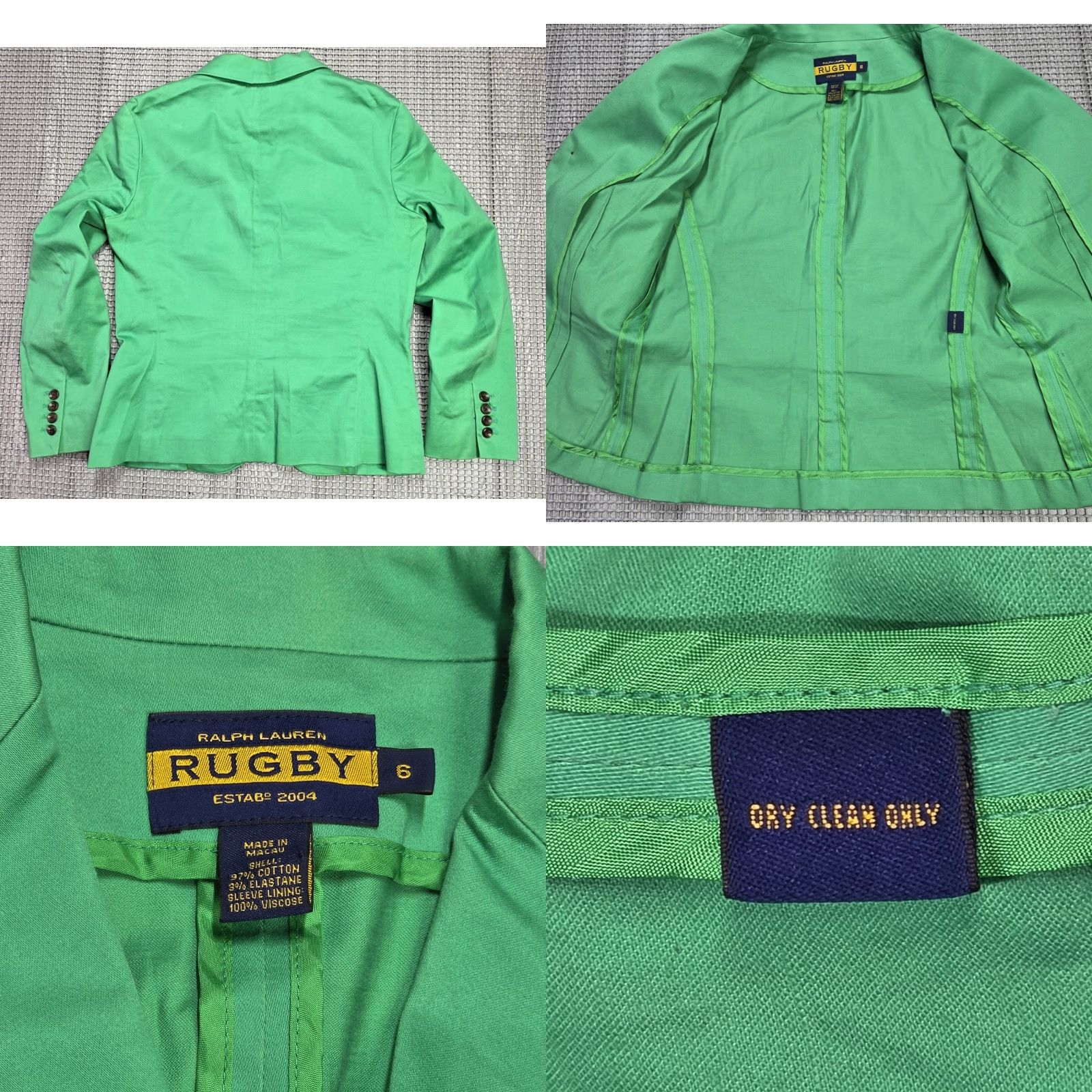 Polo Ralph Lauren Ralph Lauren Polo Rugby Green Womens Size 6 Blazer 4 Button Front Cotton Blend Blazer Women Green 2004 Rugby Classic, American, Elegant Mens? Size M / US 6-8 / IT 42-44 - 8 Thumbnail