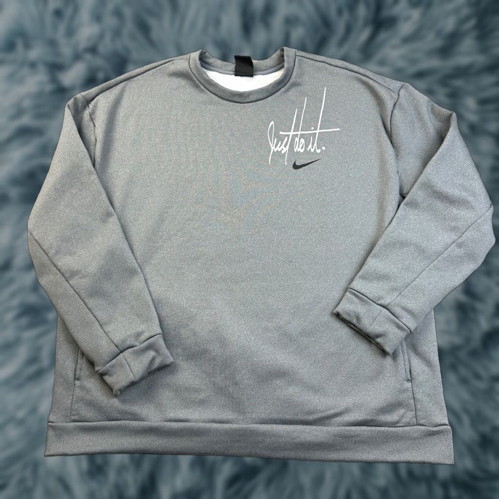 Nike Nike Sweater Womens Large Gray Therma Crewneck Lightweight Gym Athleisure Size L / US 10 / IT 46 - 1 Thumbnail