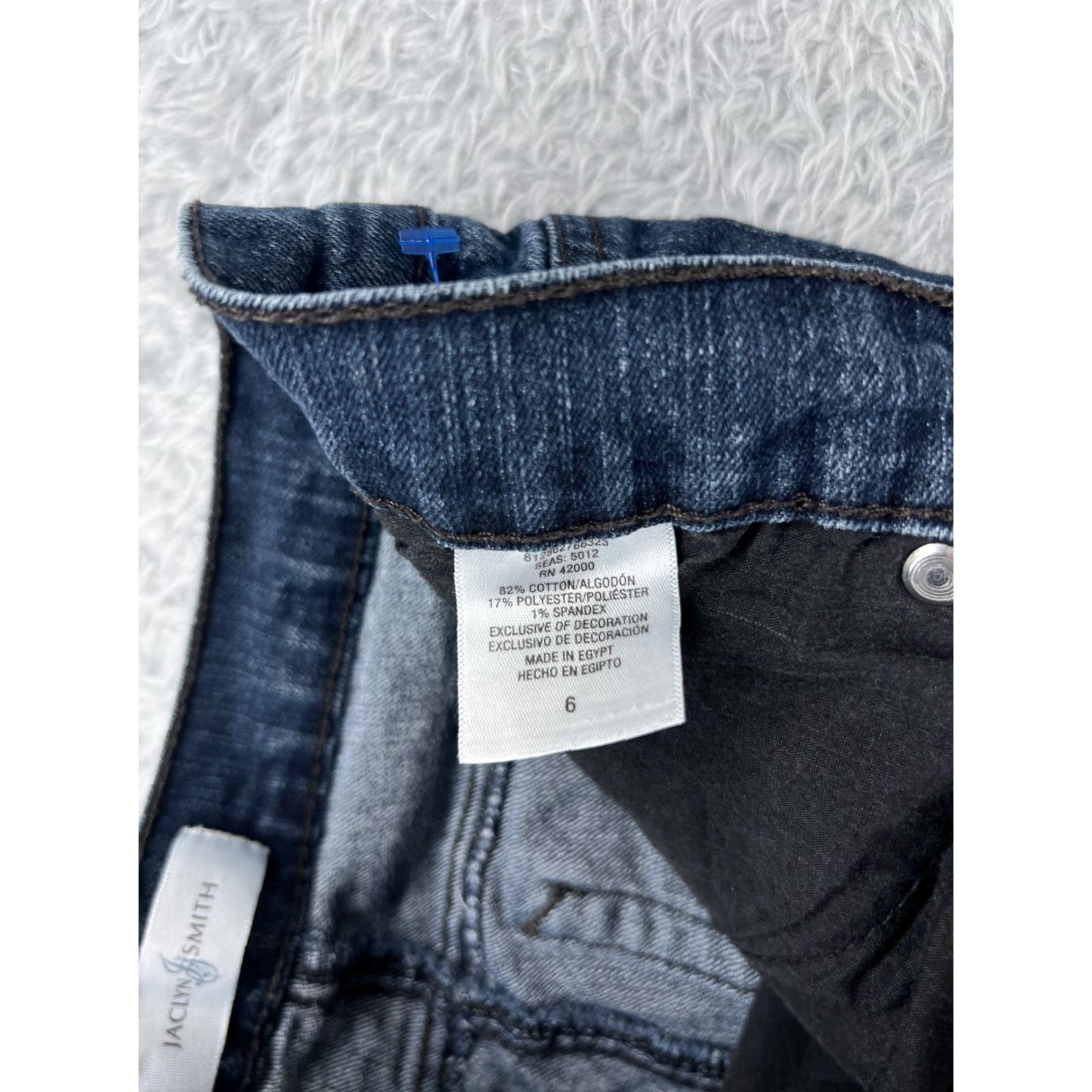 Vintage Jaclyn Smith Jeans Womens 6 Blue Denim Flared Mid Rise 27x27 Dark Wash Cowboy Southwestern American Designer Womens Size 28" / US 6 / IT 42 - 7 Thumbnail