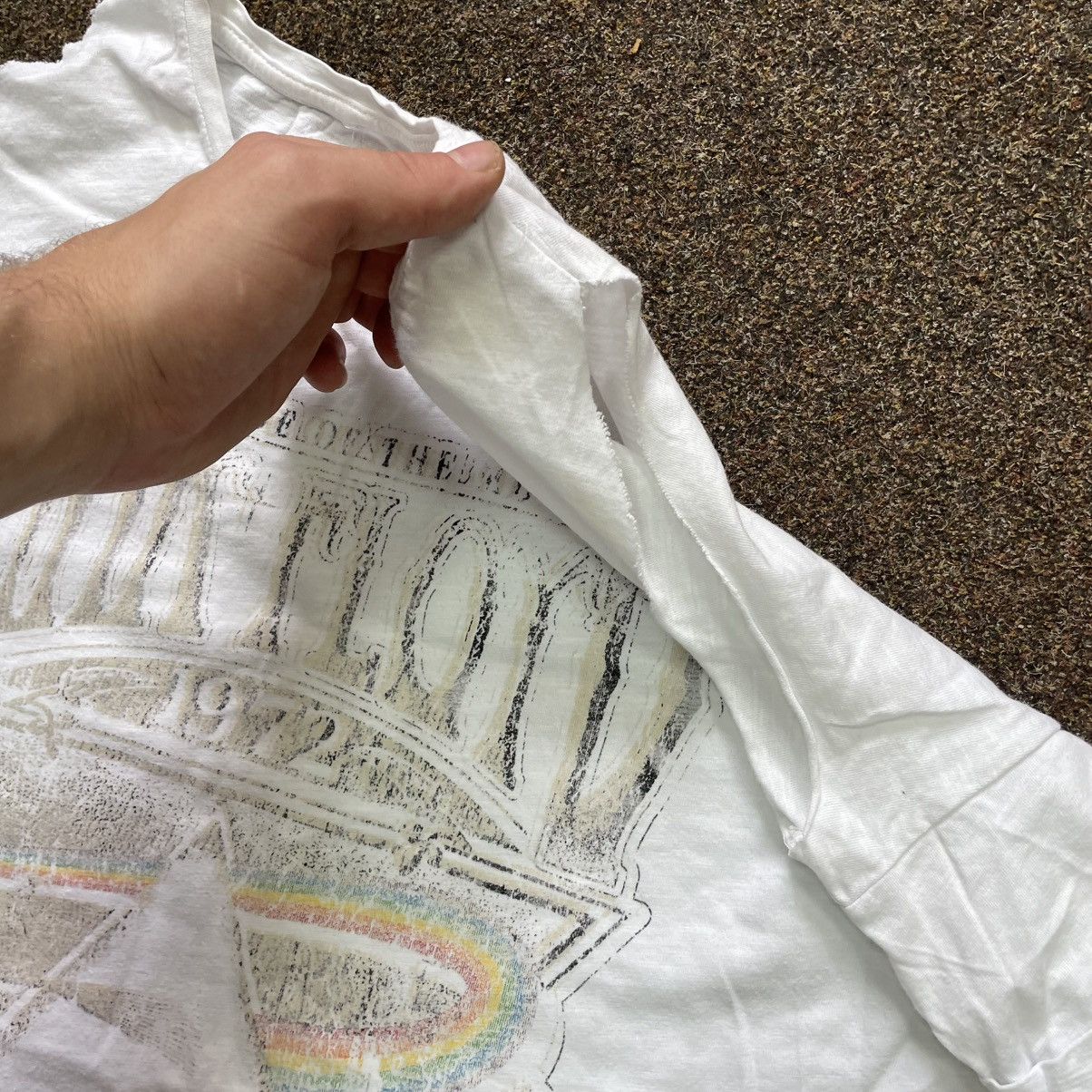 Vintage Vintage 90s Sun Faded Graphic Tee Thrashed Grunge Wide Leg M Size US M / EU 48-50 / 2 - 6 Thumbnail