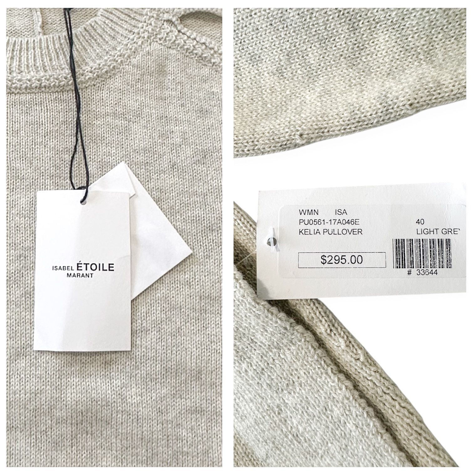 Isabel Marant Etoile Isabel Marant Étoile Kelia Sweater PU0561-17A046E Light Grey Size M / US 6-8 / IT 42-44 - 3 Thumbnail
