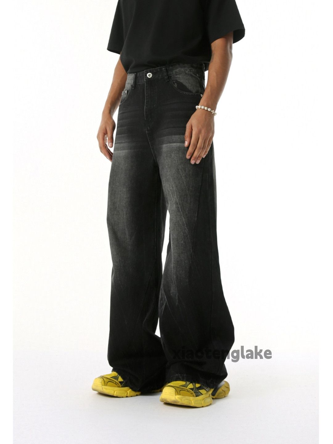 Jean × Vintage Washed faded utility skate hiphop punk flared jeans Size US 33 - 3 Thumbnail