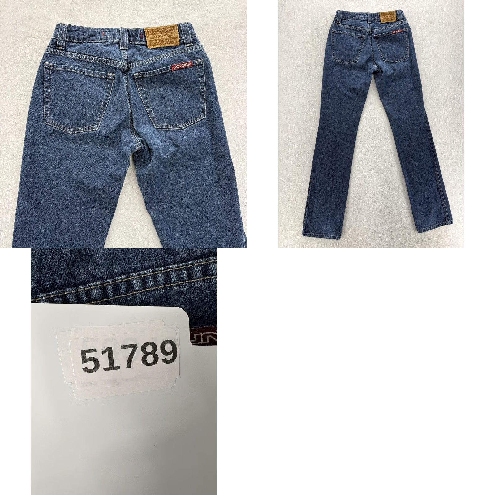 JNCO VINTAGE JNCO Jeans Straight Juniors 7 Blue Medium Wash 5-Pocket Denim 100% Cotton Zip Rise Low Womens/Mens Gratis Size 28" / US 6 / IT 42 - 9 Thumbnail