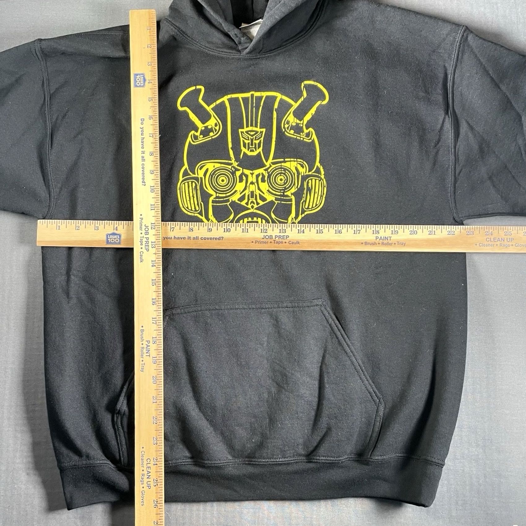 Vintage HEAD Bumblebee Movie Hoodie Men’s Large Pullover Black Transformers Promo Robot Head L Mens Size US L / EU 52-54 / 3 - 5 Thumbnail