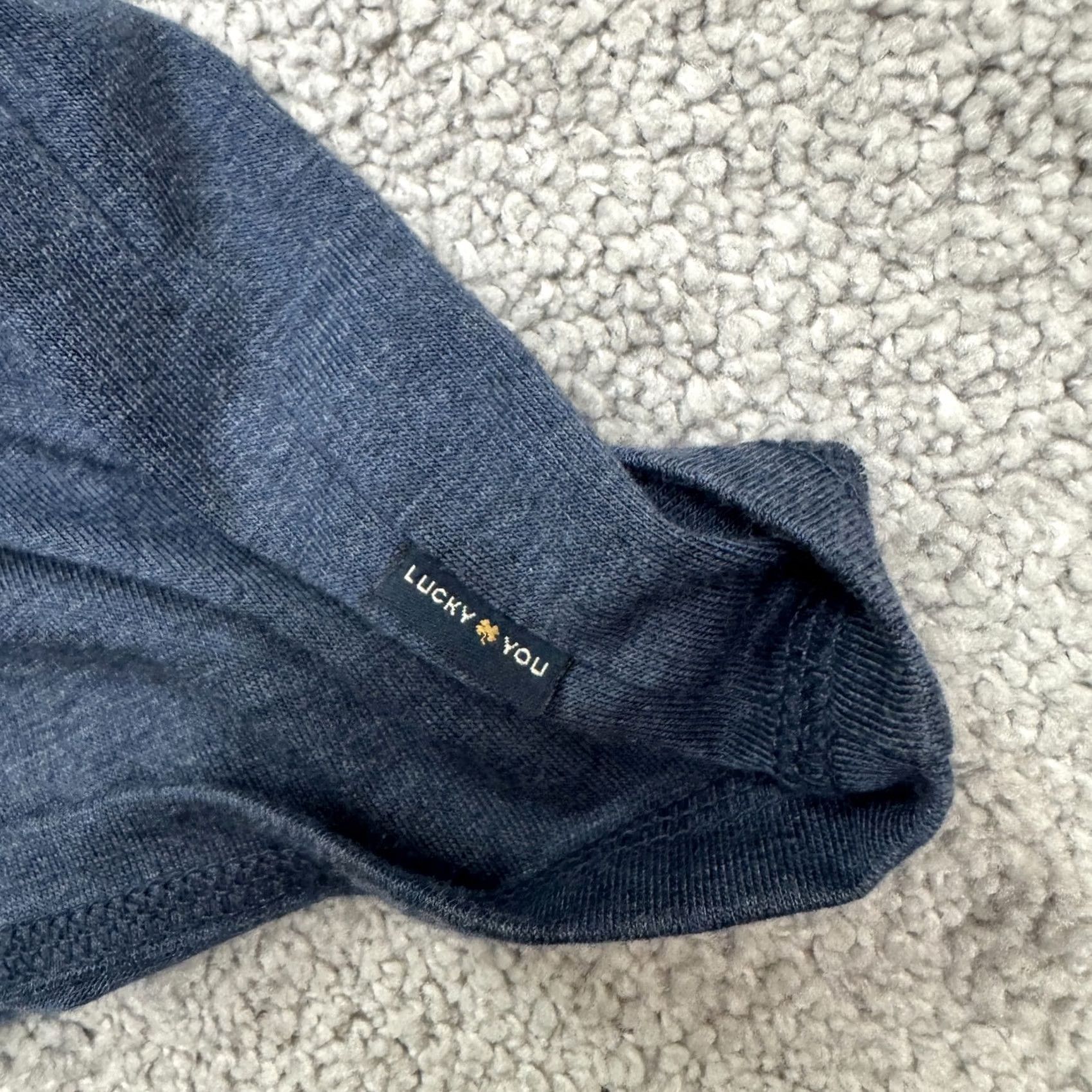 Lucky Brand Lucky Brand T-Shirt Mens XL Long Sleeve Henley Navy Blue Casual Stretch Tee Size US XL / EU 56 / 4 - 4 Thumbnail