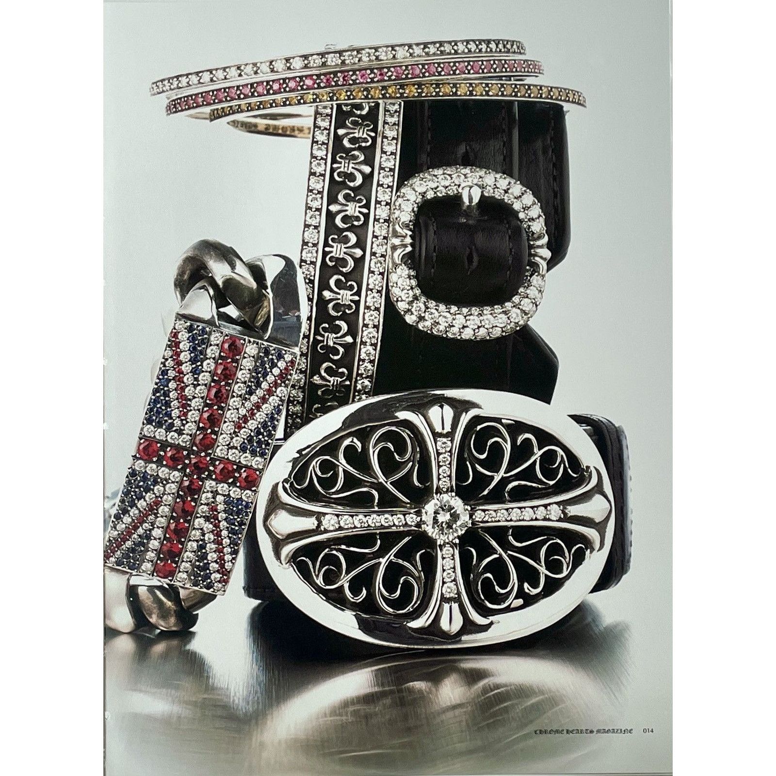 Chrome Hearts × Japanese Brand × Vintage Chrome Hearts belts w/ buckles photo Poster framed 9x11 Size ONE SIZE - 2 Thumbnail