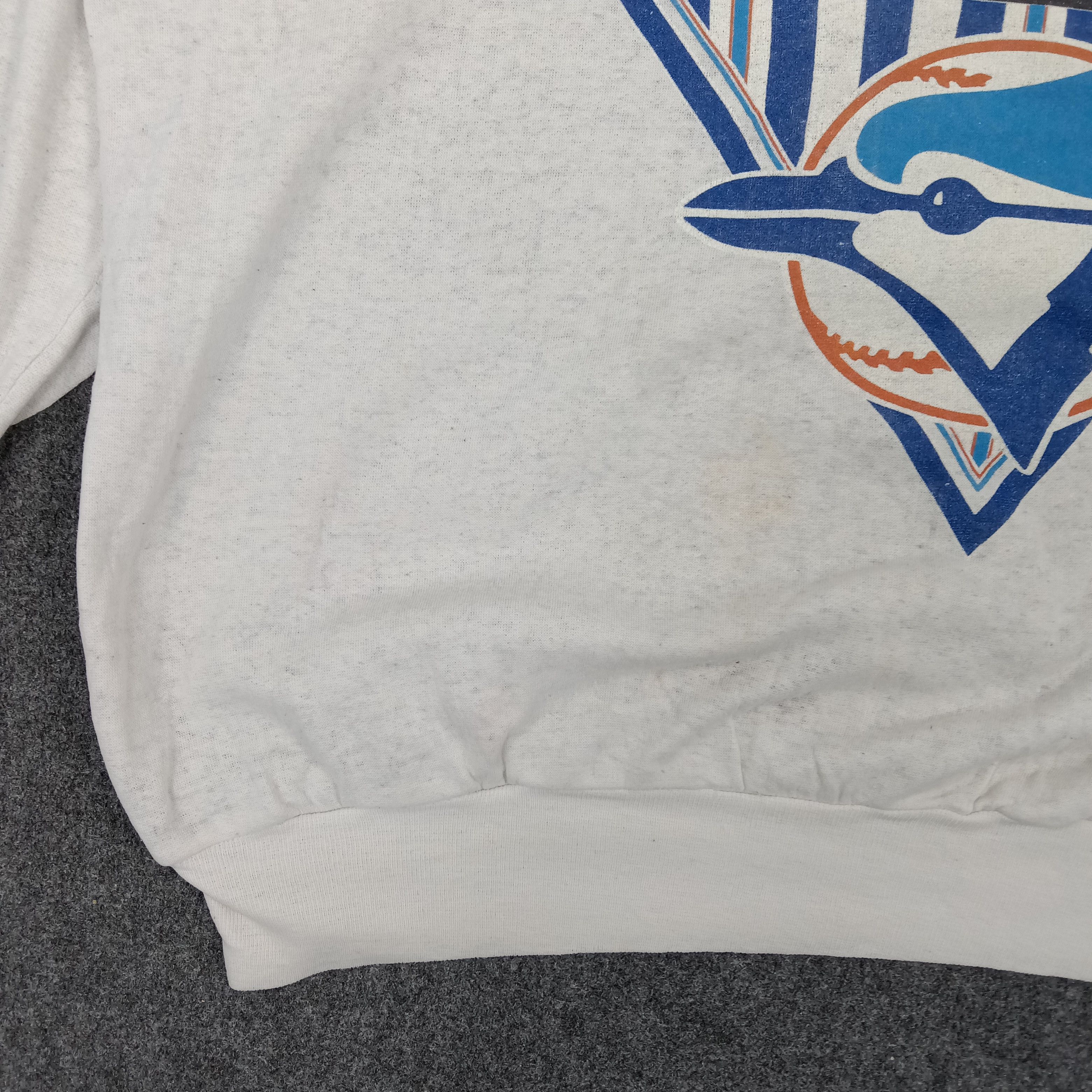 MLB × Vintage Vintage 90's Toronto Blue Jays Baseball MLB Team Sweatshirt Size US XL / EU 56 / 4 - 2 Thumbnail