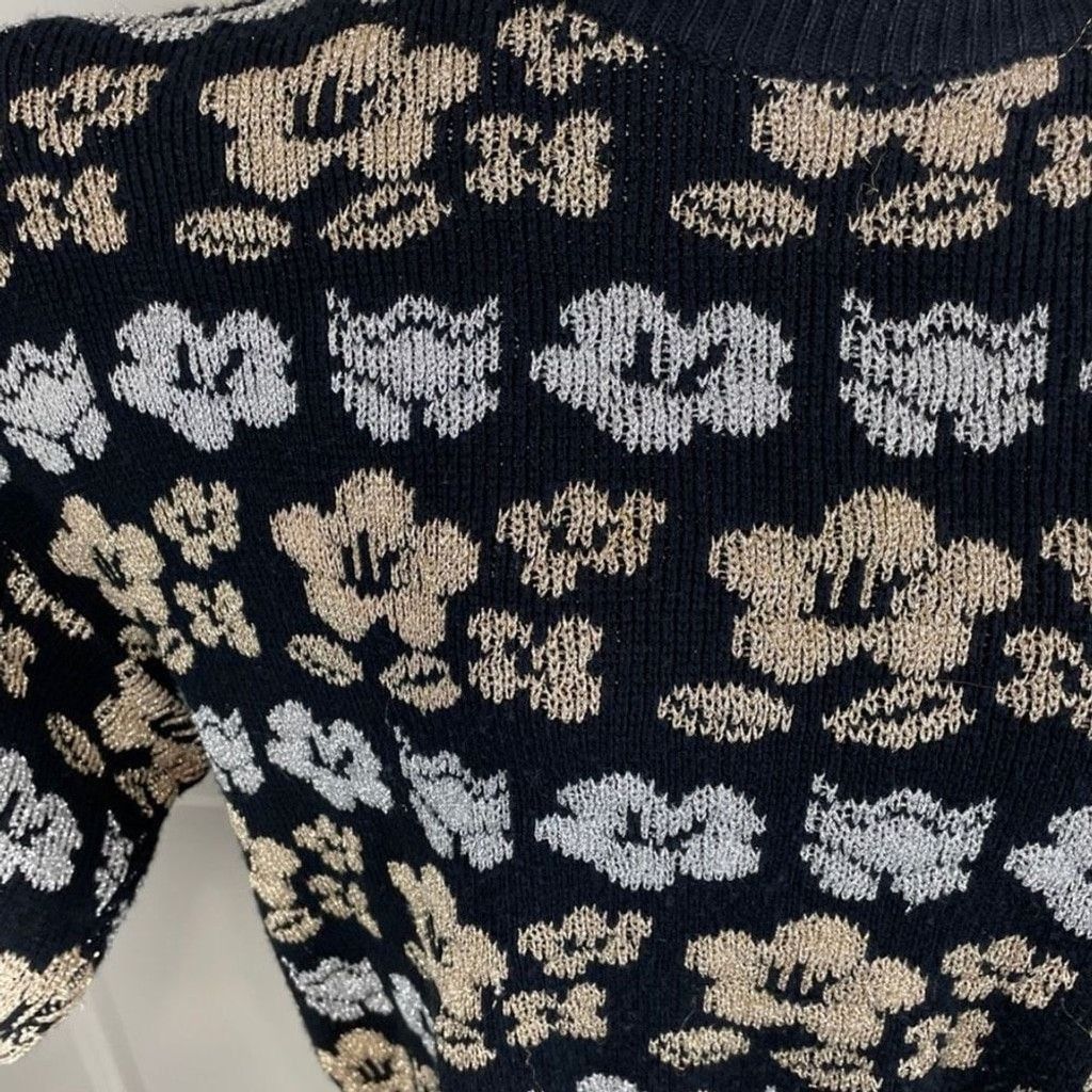 Other Vintage International Sportswear Metallic Floral Sweater Size L / US 10 / IT 46 - 10 Thumbnail