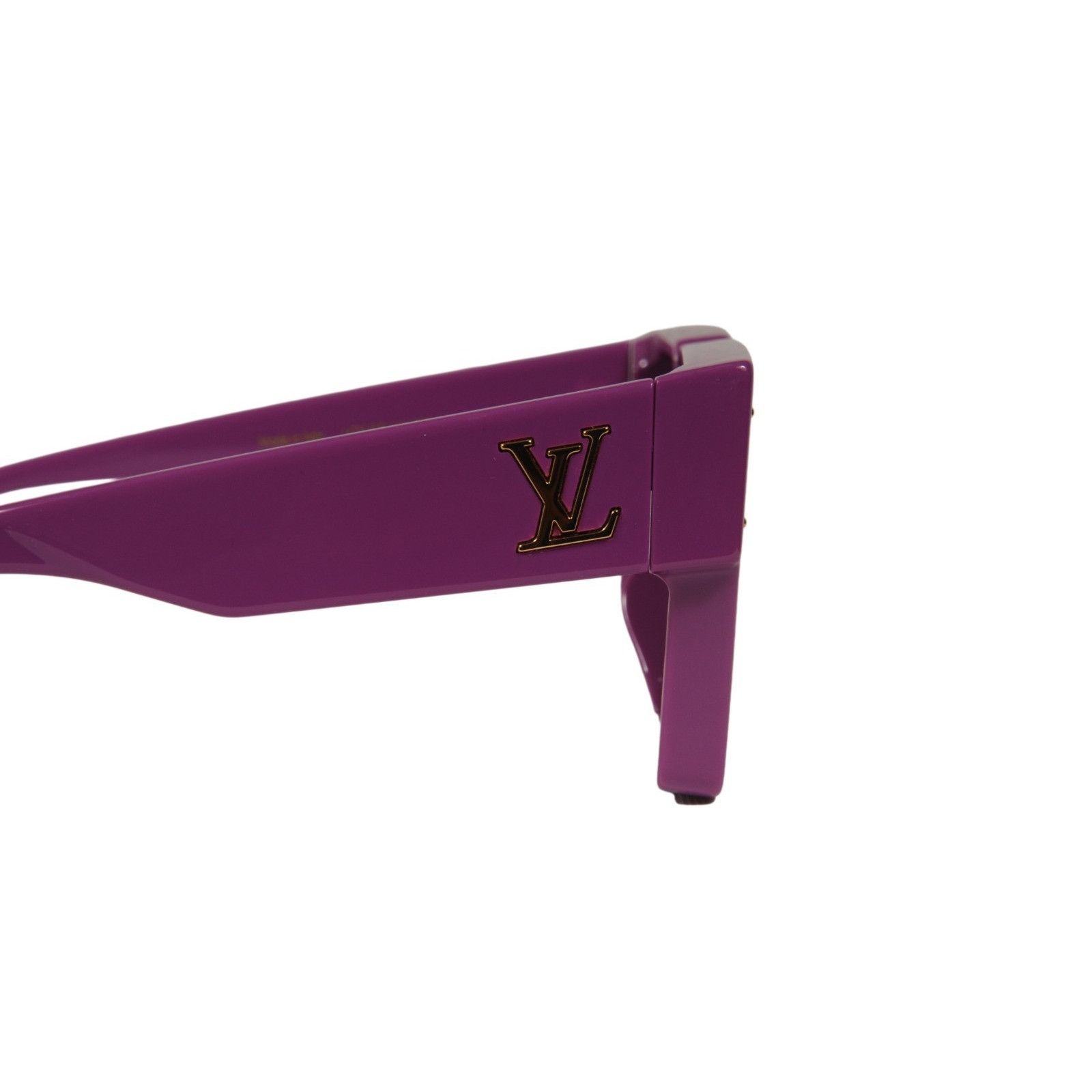 Louis Vuitton Cyclone Sunglasses Purple Square Acetate Glass Size ONE SIZE - 4 Thumbnail