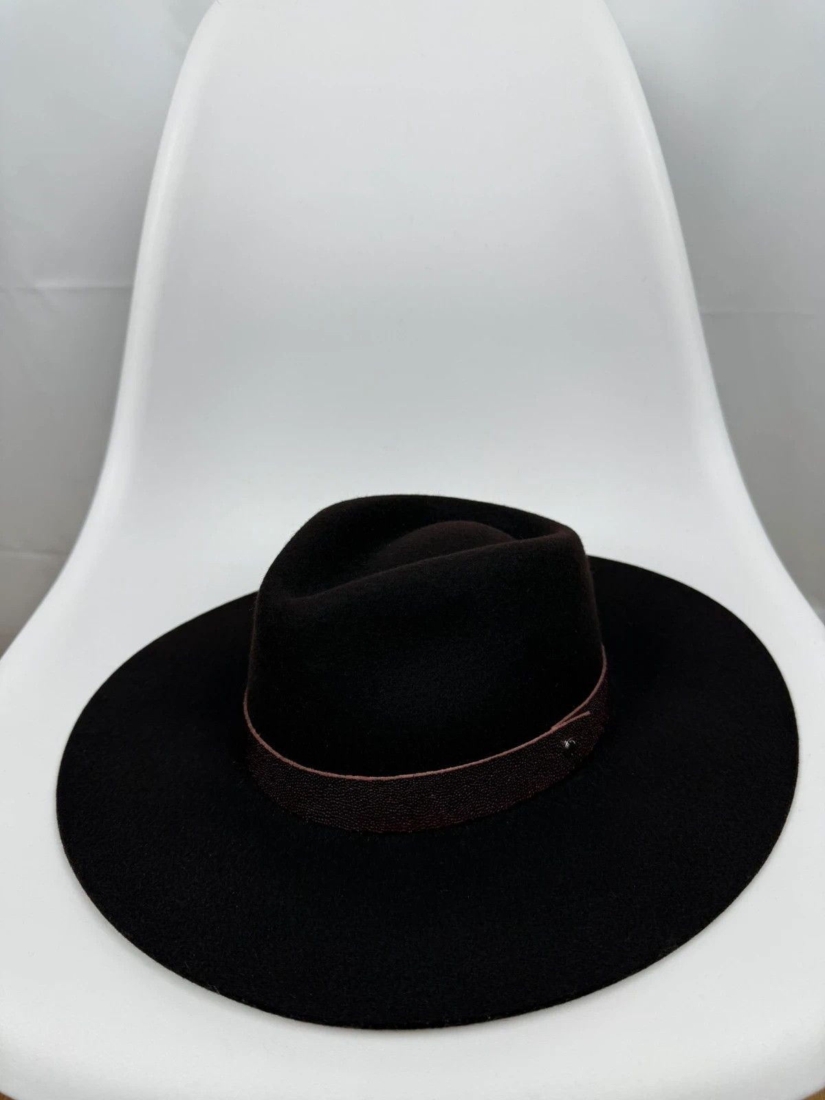 Rag & Bone Rag & Bone Kacy Fedora Hat Wool Leather Womens size S Size ONE SIZE - 1 Thumbnail