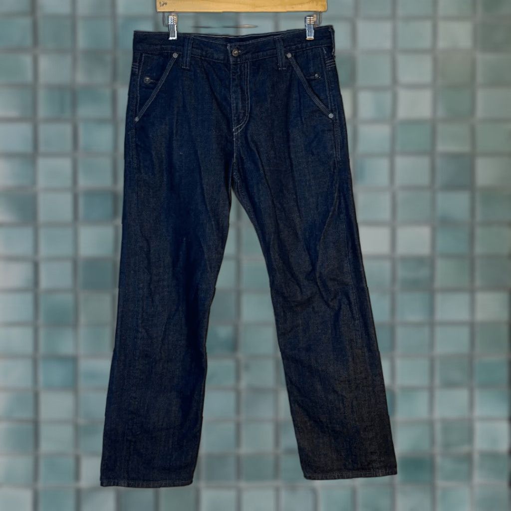Levi's VINTAGE Levi’s 569 Jeans Loose Straight Dark Wash Mens Size 32x32 Zippered Pocket Blue Denim Pants Regular Mens Size US 32 / EU 48 - 1 Thumbnail