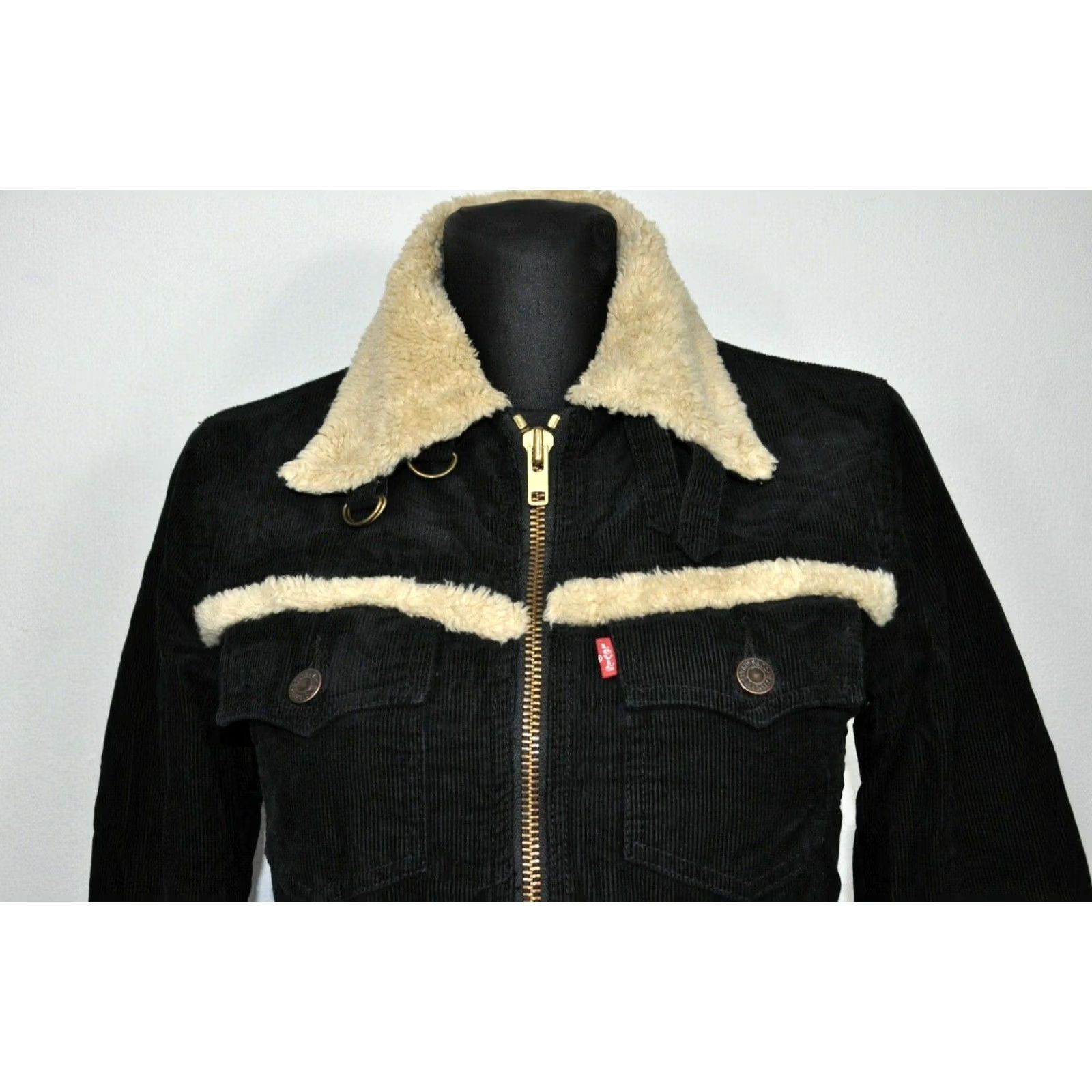 Levi's Levi's Trucker Jacket Shirt Women XS Black Corduroy Sherpa Vintage No N/A Size XS / US 0-2 / IT 36-38 - 2 Thumbnail